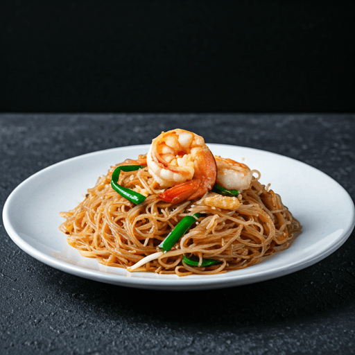 Light and delicious clear noodles stir-fried with mixed vegetables