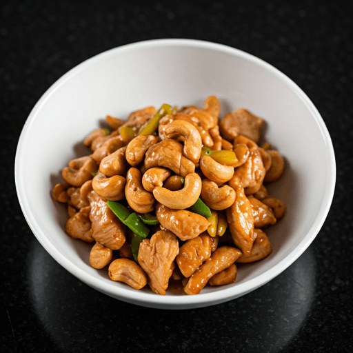Sweet and savory stir-fry with roasted cashews, pineapple, and mixed vegetables